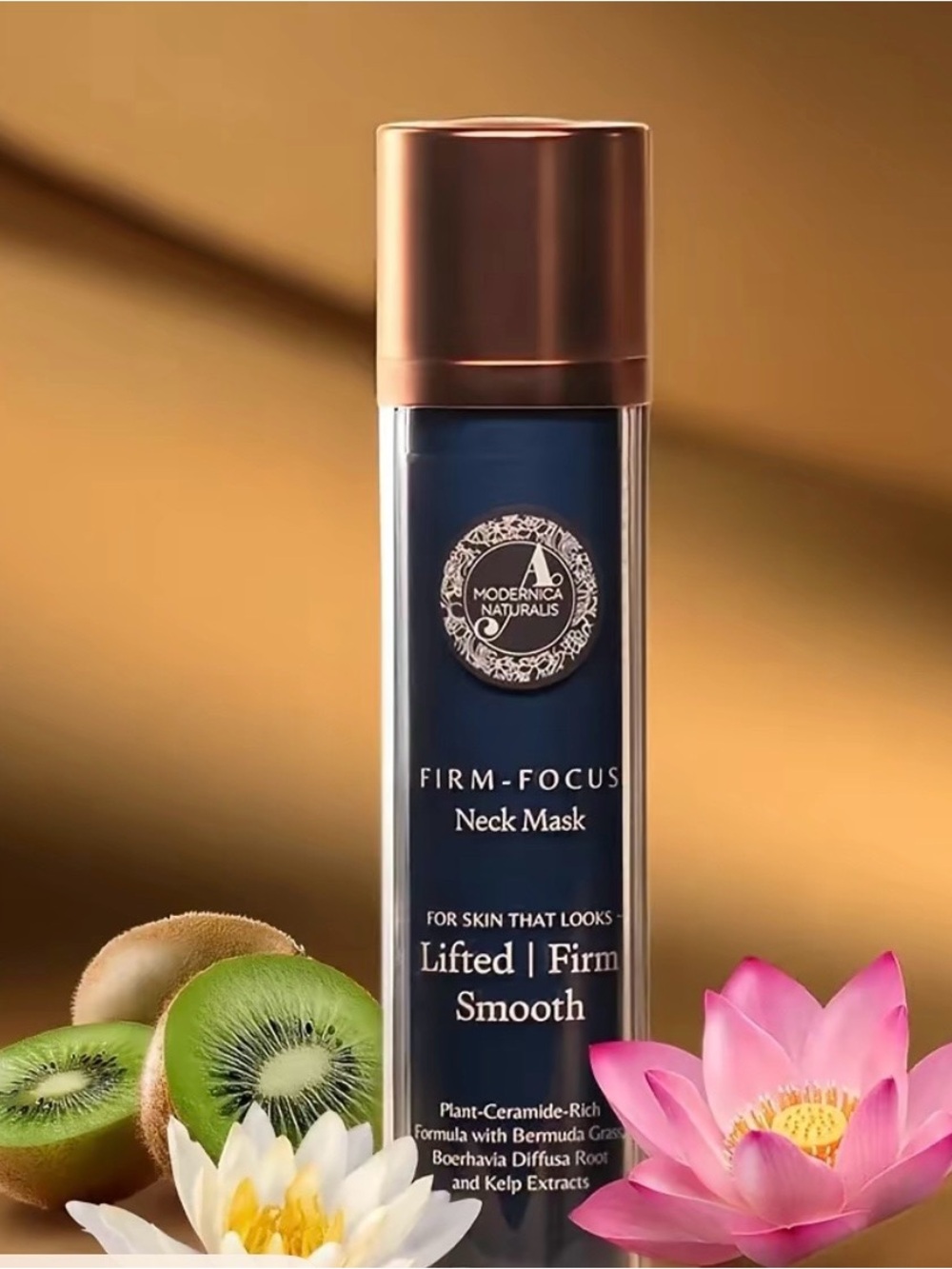 Firm-Focus Neck Mask — Navy & Copper